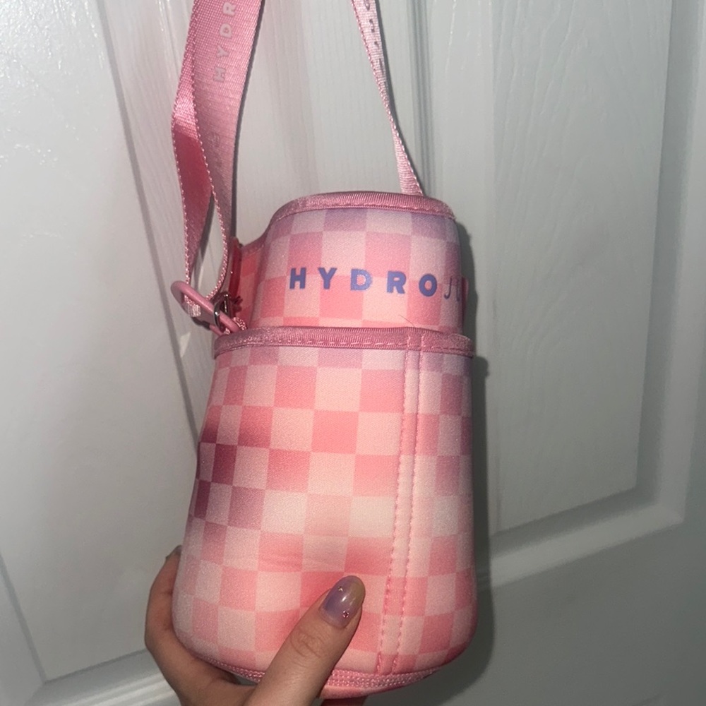 HydroJug Pink Baby Bag with Checkered Design